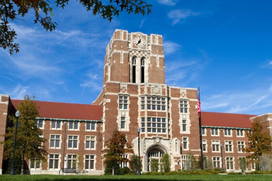 Administration building at the University of Tennessee in Knoxville, Tennessee.